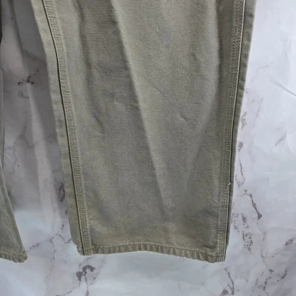 Carhartt Pants Mens 38 X 32 Tan Brown Khaki Dungaree Fit Classic Loose Cotton